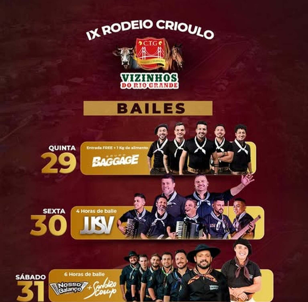CTG VIZINHOS DO RIO GRANDE DE PASSO DE TORRES PREPARA O IX RODEIO CRIOULO NACIONAL
