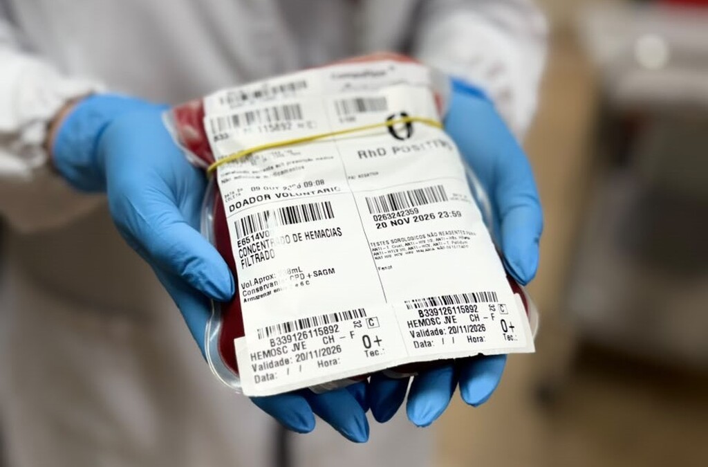 Santa Catarina realiza pela primeira vez o transporte de bolsa de sangue raro em cabine de avião comercial