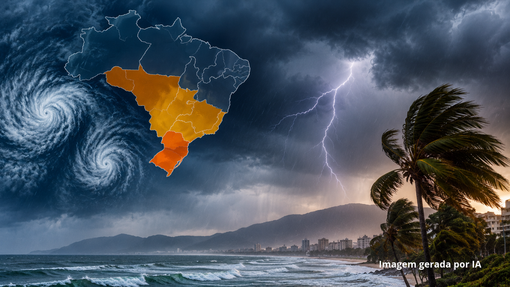 Dois ciclones extratropicais colocam Santa Catarina e outros estados em alerta para temporais