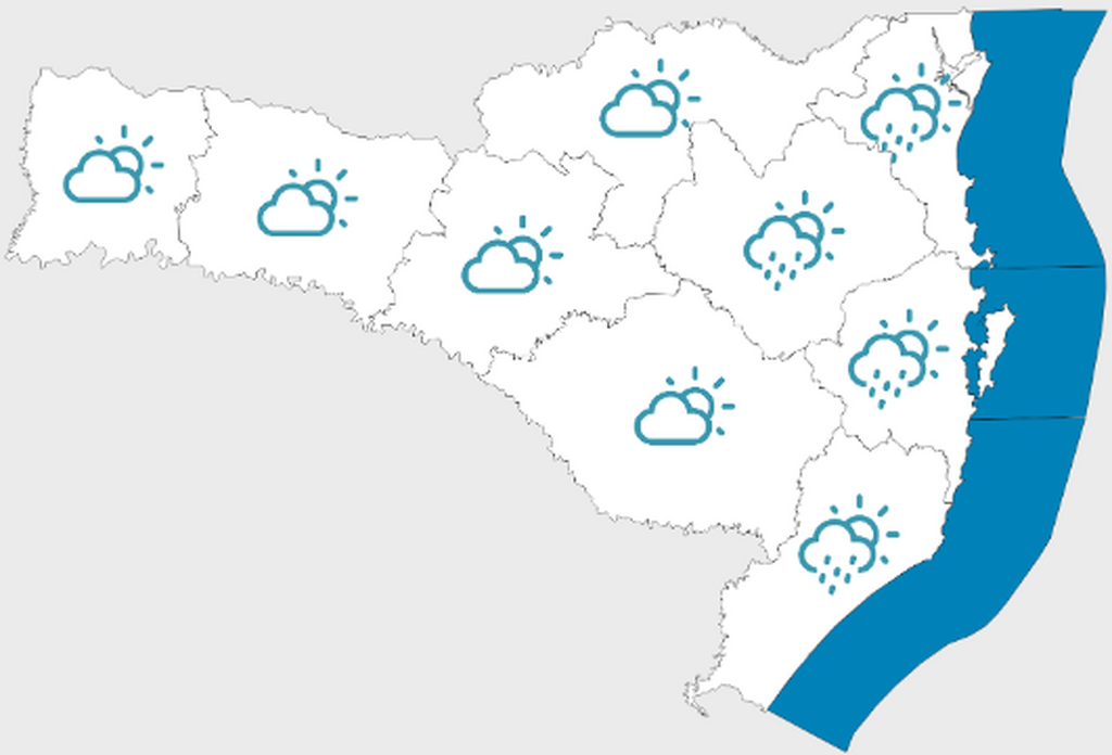 Confira a previsão do tempo para os próximos dias em SC