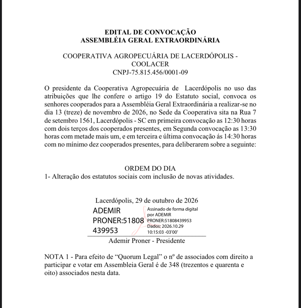 PUBLICAÇÃO LEGAL
