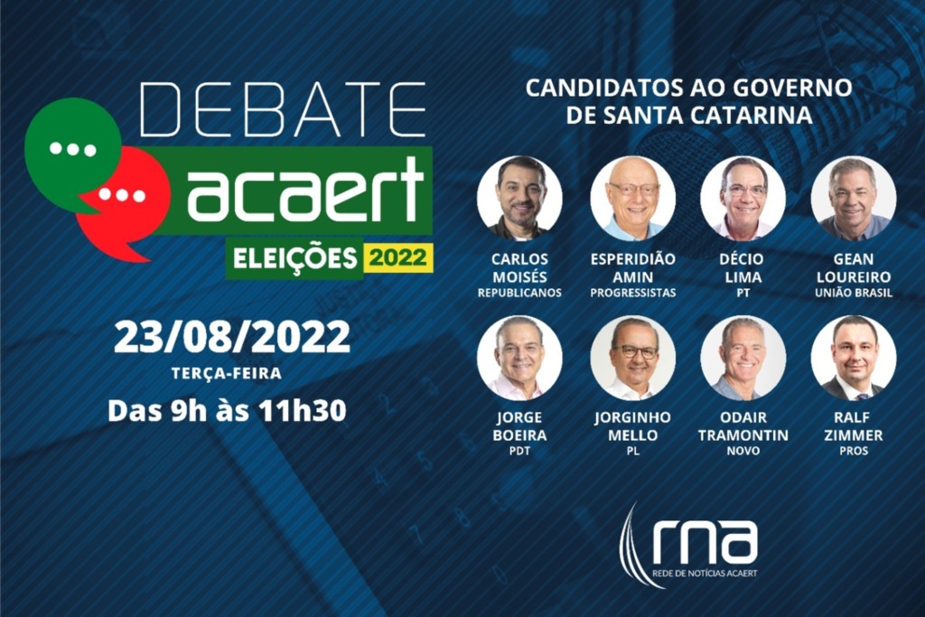 ACAERT promove debate com candidatos ao Governo de SC