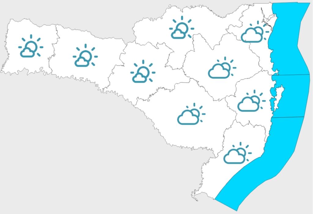 Massa de ar frio deixa as temperaturas baixas em SC pelos próximos dias