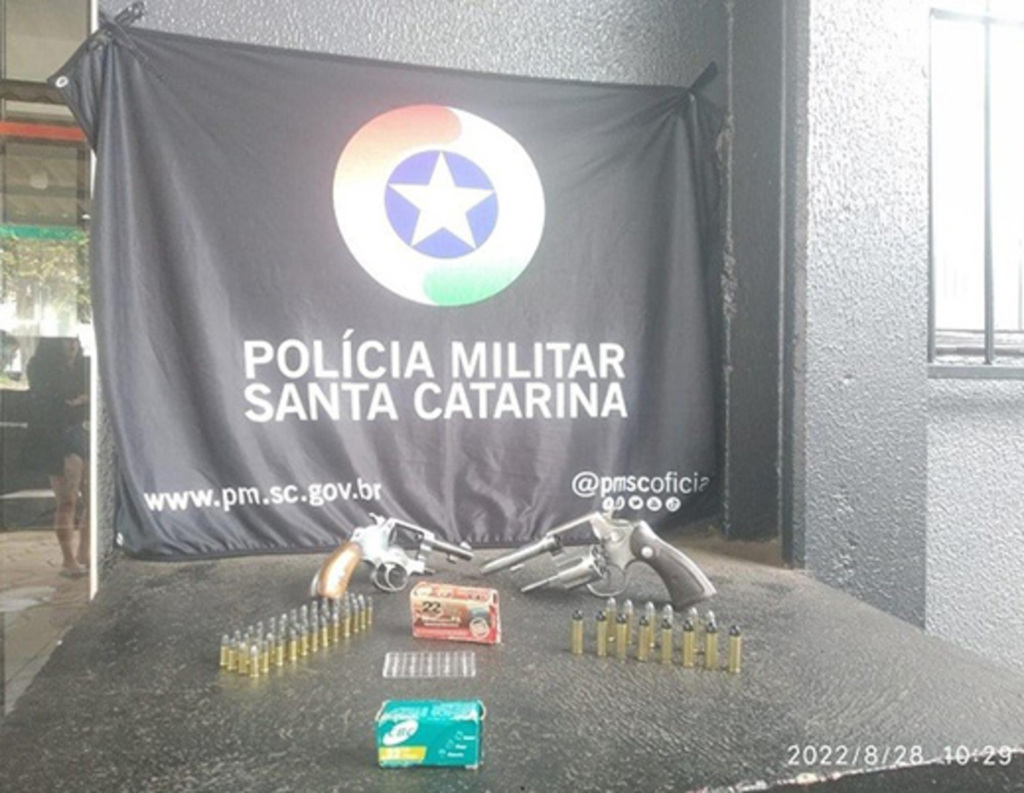 Armas e munições são apreendidas