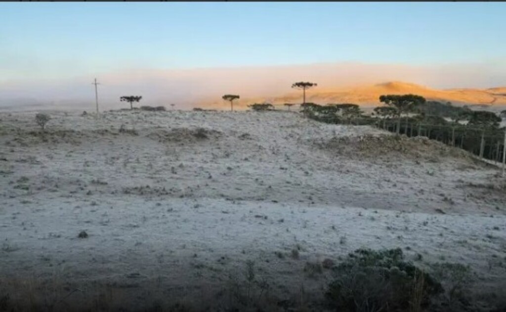 Serra Catarinense registra temperatura de -7ºC no amanhecer de segunda-feira