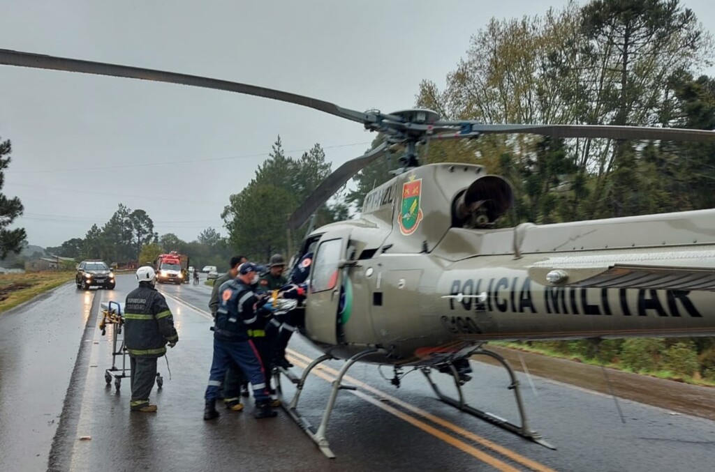 Saída de pista provoca a morte de uma pessoa, na BR-282, em São José do Cerrito