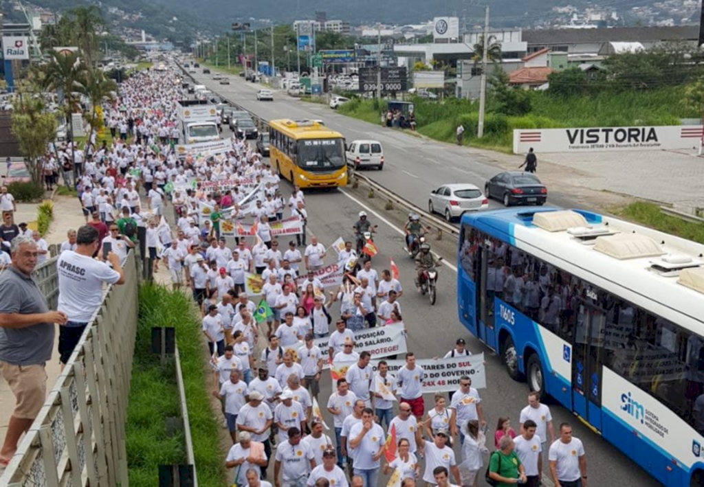 Aprasc / Divulgação - Protesto por reposição