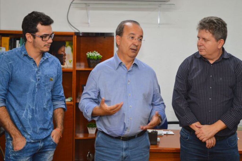 Willian Klaumann - Vice-prefeito Marcelo, Deputado Jorginho Mello e Prefeito José Gerson