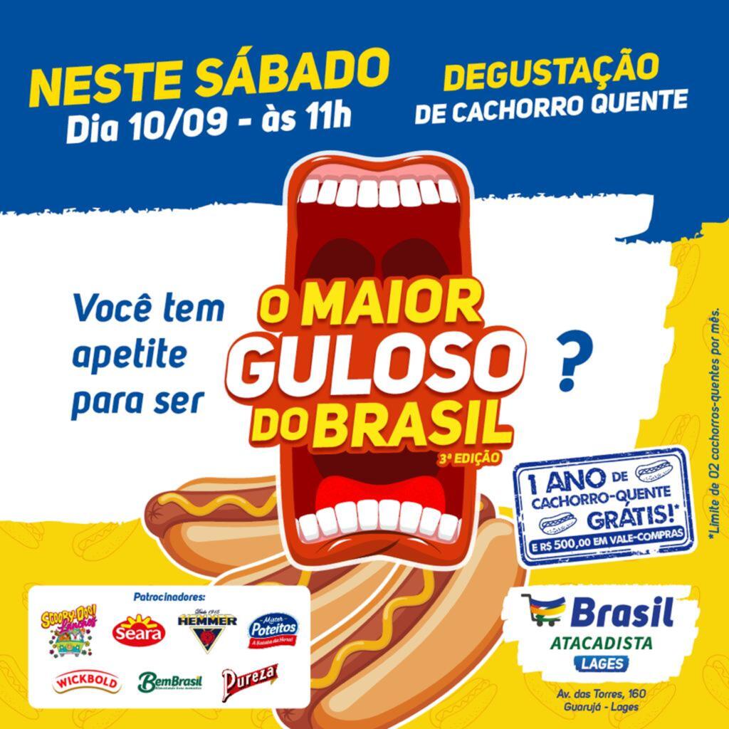 Lages recebe concurso Maior Guloso do Brasil, com prêmios para quem comer mais cachorro-quente