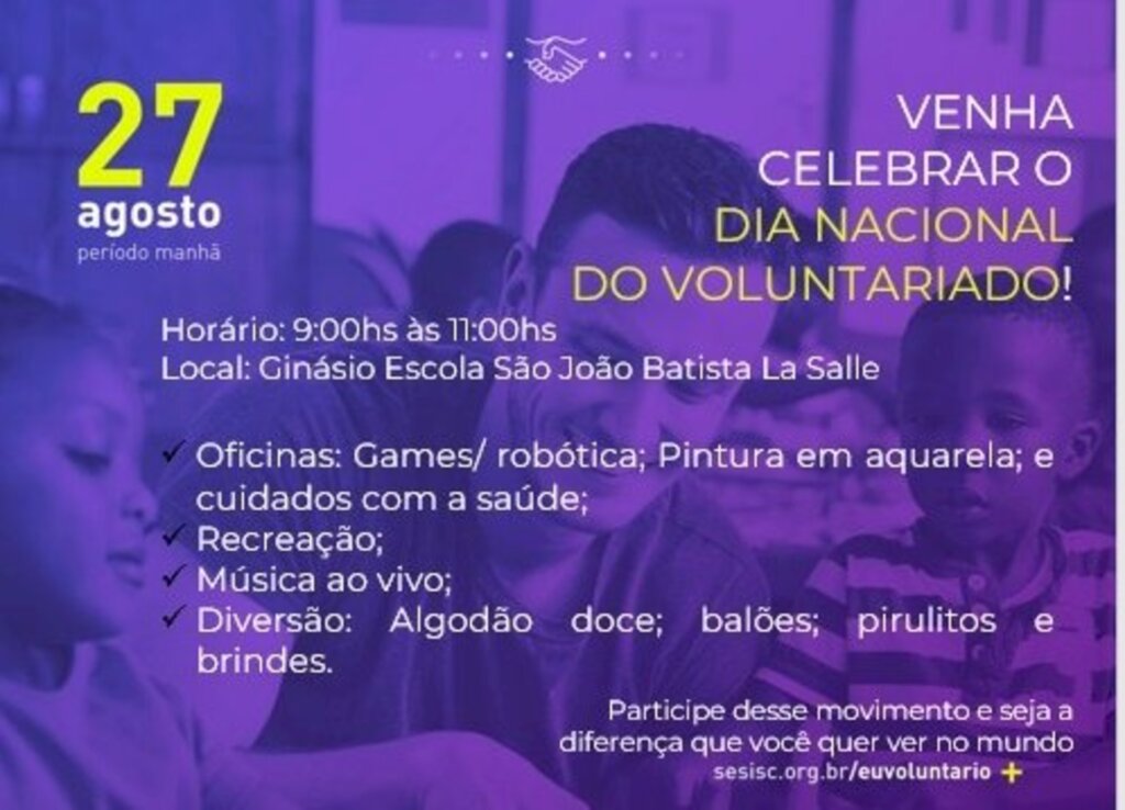 Dia do voluntariado será celebrado pela Fiesc