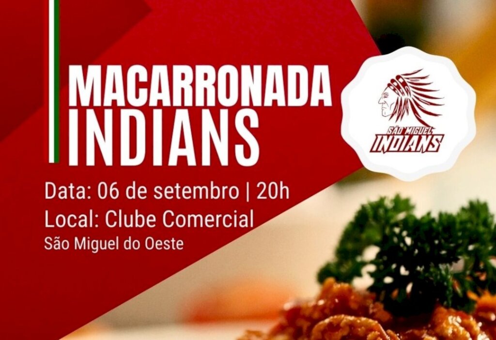 Família Indians promove jantar no dia 6 de setembro