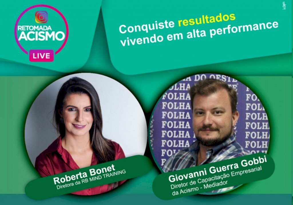 Hoje tem Live da Retomada promovida pela Acismo
