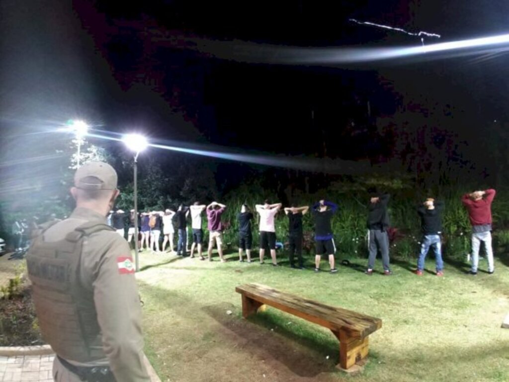 Divulgação/PM - Ação em São Miguel do Oeste