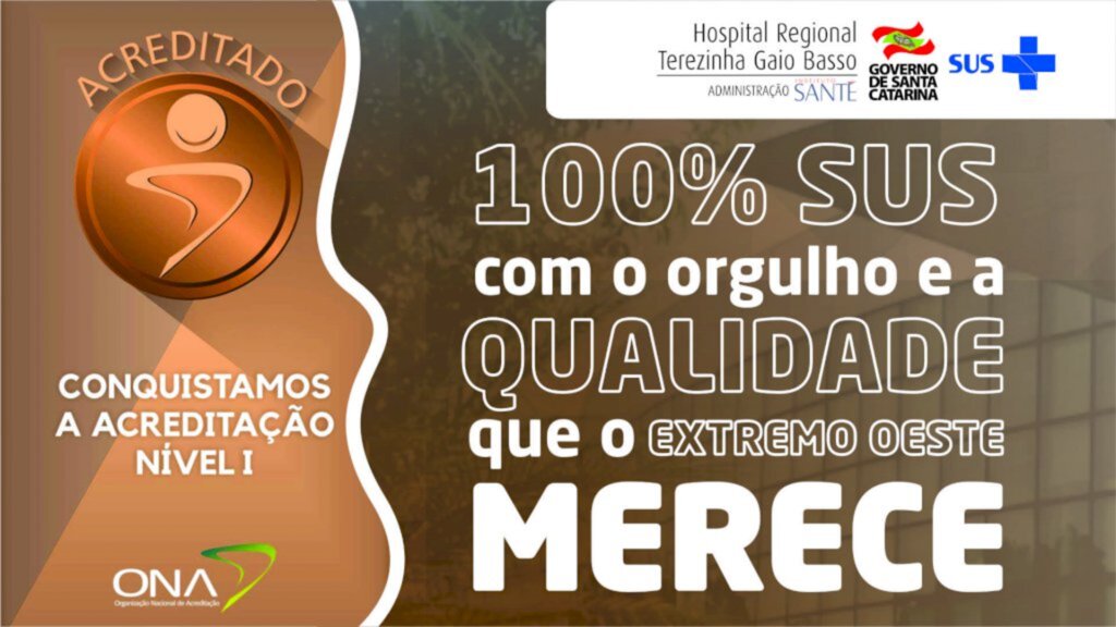 ONA certifica o Hospital Regional de SMOeste