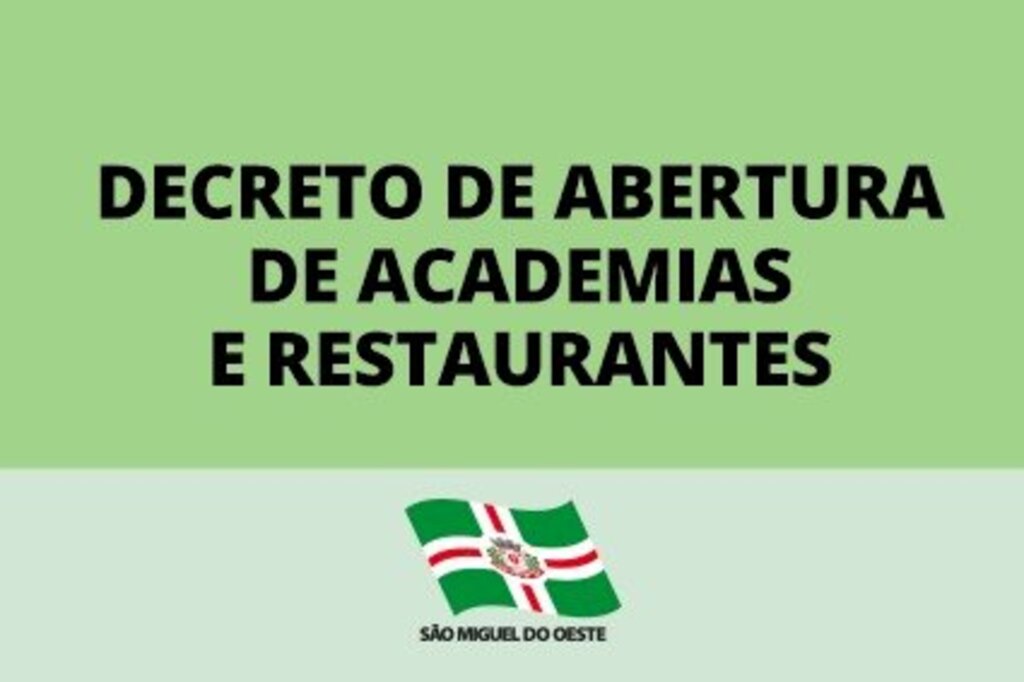 Prefeito autoriza a abertura de restaurantes e academias