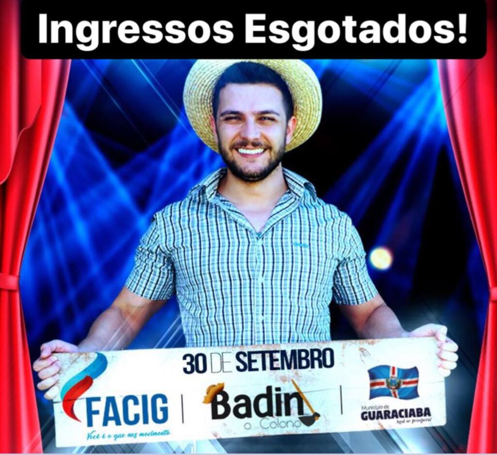 Ingressos para show já estão esgotados