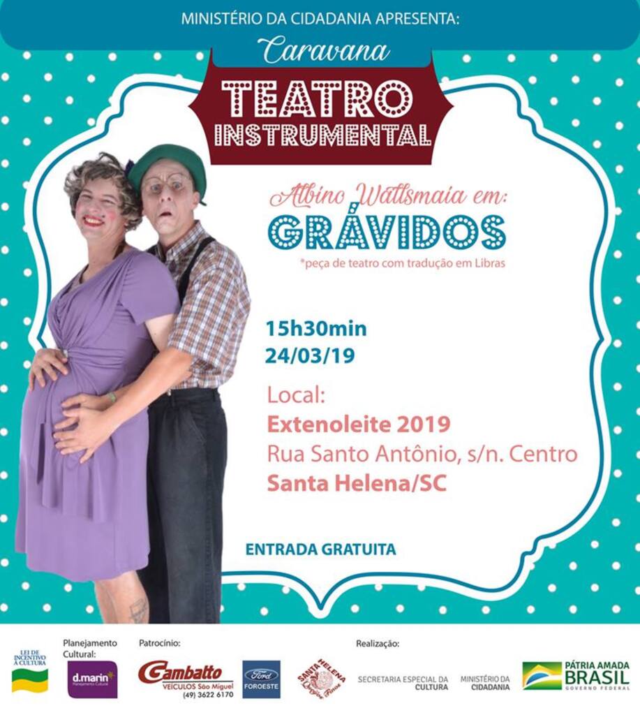 Espetáculo 'Grávidos' é atração na Extenoleite