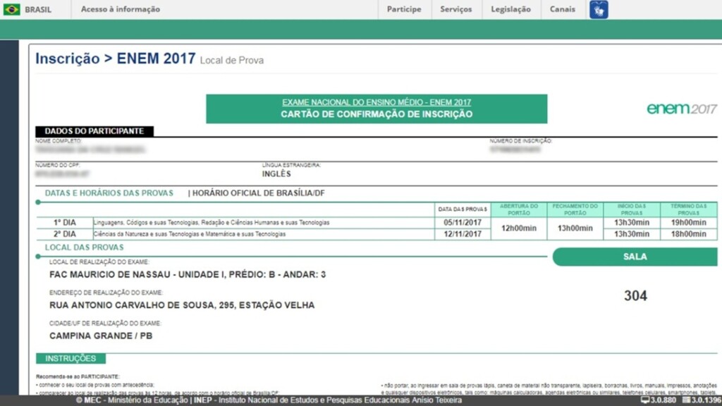 Cartão de confirmação será divulgado dia 22