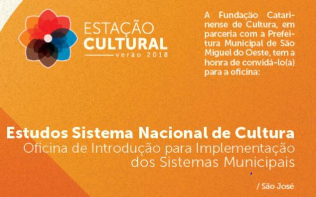 Município vai sediar oficina sobre Sistema Nacional de cultura