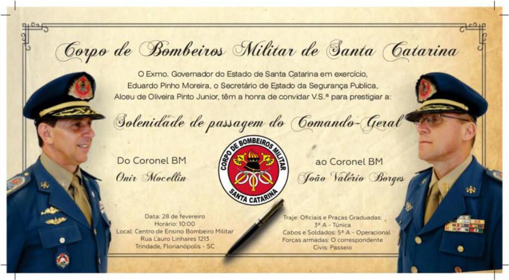 Corpo de Bombeiros Militar terá novo comandante-geral