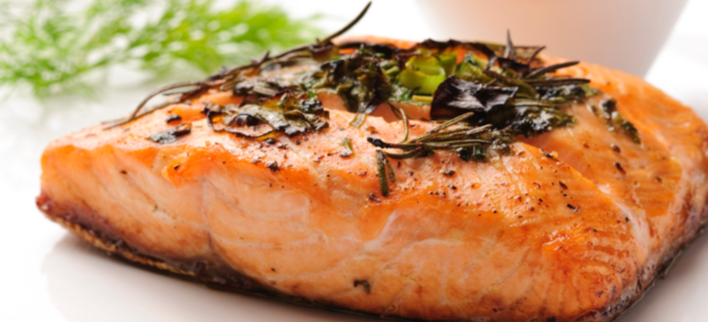 Salmão assado