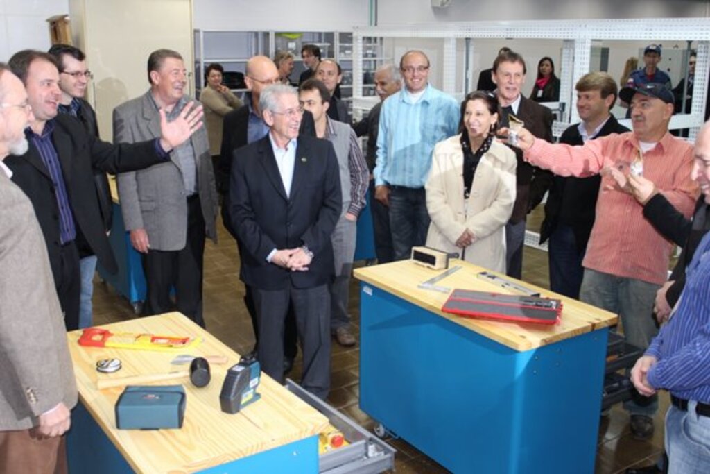 Presidente do Sistema Fiesc, Glauco Côrte participou de inauguração do Senai em Itapiranga