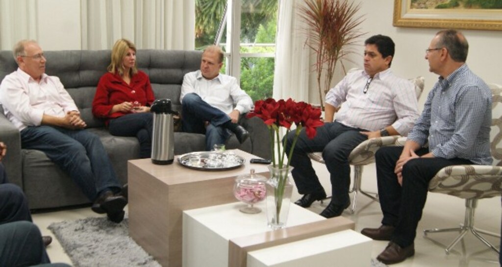 Divulgação - Merísio e João Rodrigues também estiveram na prefeitura de São Miguel do Oeste