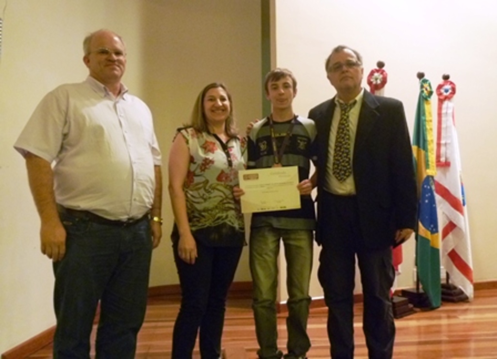 Divulgação - Jovem recebeu medalha de bronze na última semana