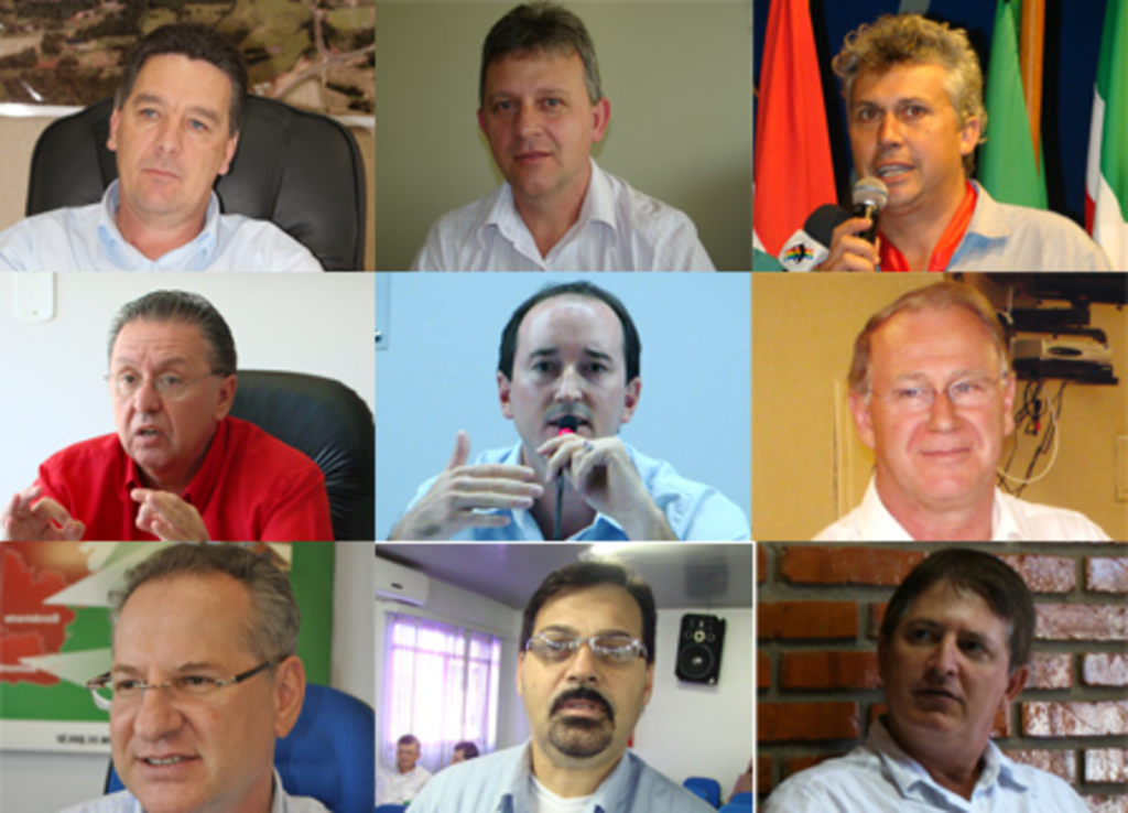 Arquivo/Folha do Oeste - Da direita para esquerda: Foss, Fiorini , Schneider, Spessatto, Colle, Valar, Trevisan, Caron e Grando