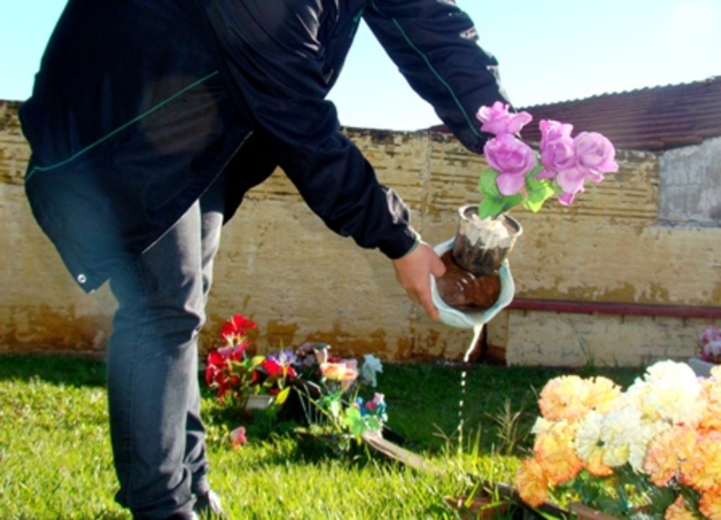 Folha do Oeste - No cemitério, grande número de depósitos de água são identificados pelos agentes