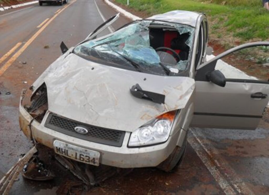 Divulgação - Acidente foi registrado no domingo, dia 22, por volta 
da 13h10 na BR-163