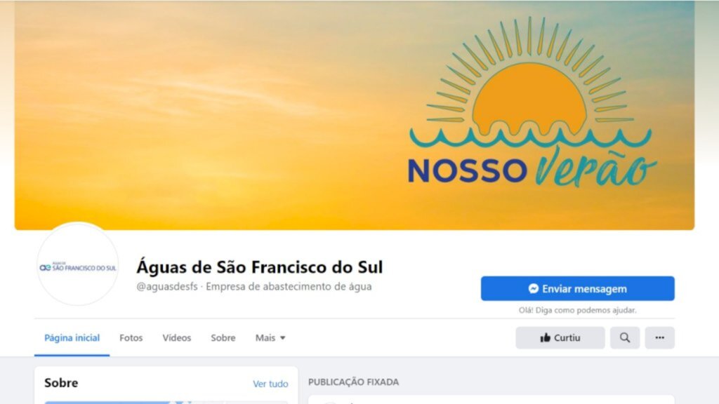 Mídias sociais da Águas de São Francisco do Sul mantém consumidor informado sobre ações da concessionária