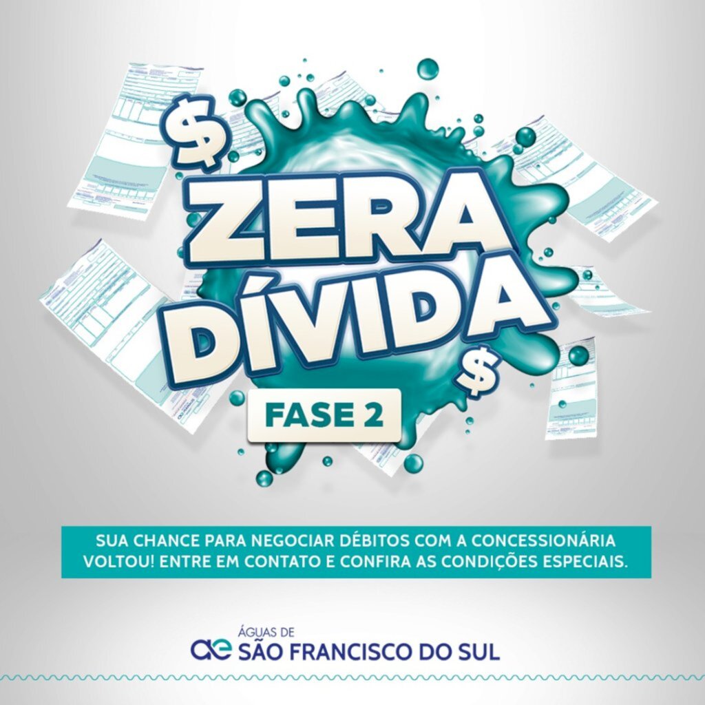 Águas de São Francisco do Sul retoma Campanha Zera Dívida com descontos de até 70%