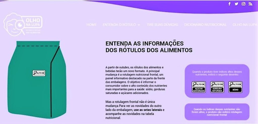 Olho na Lupa: Nova plataforma digital vai ajudar o consumidor a compreender as informações dos rótulos dos alimentos