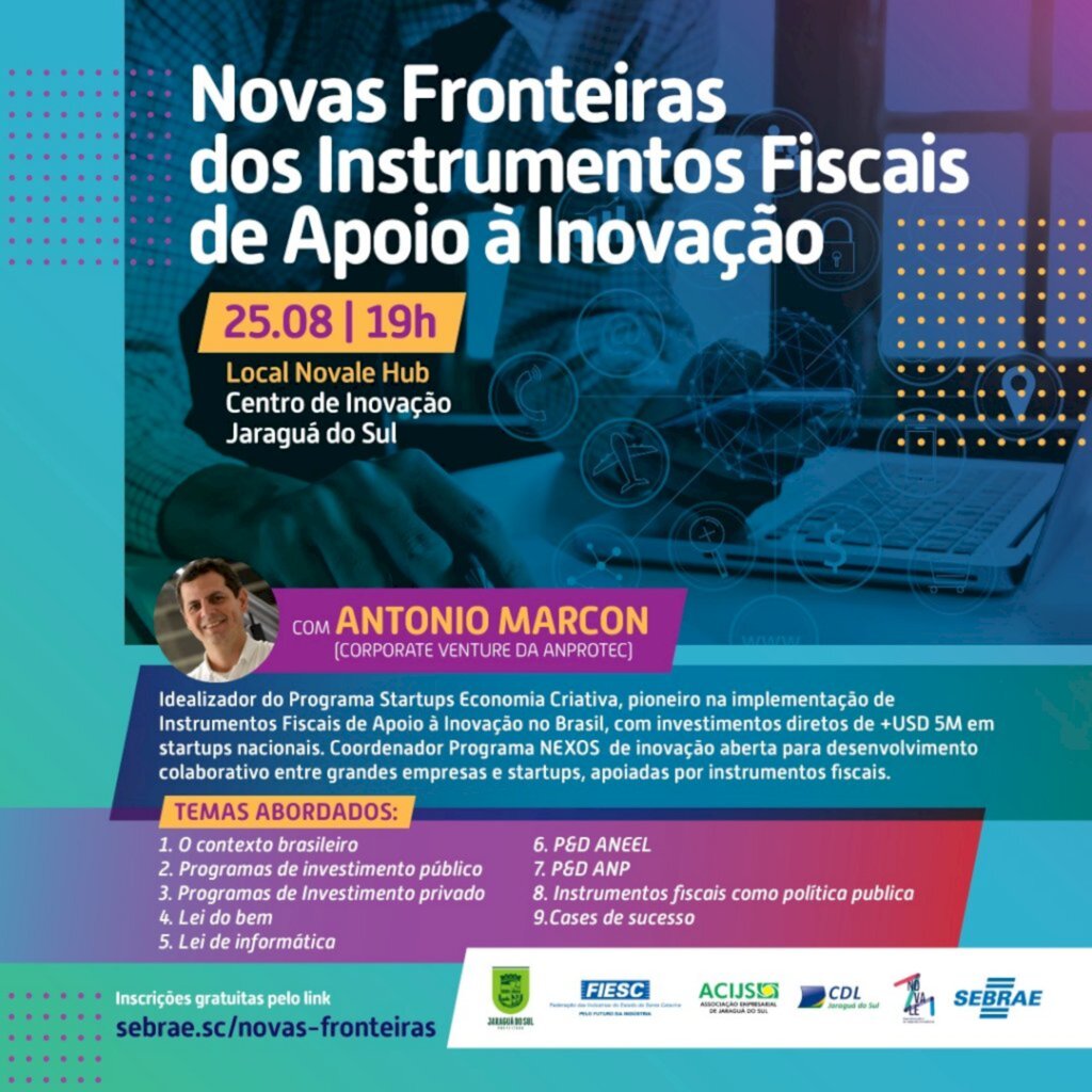 Sebrae/SC promove palestra gratuita sobre inovação