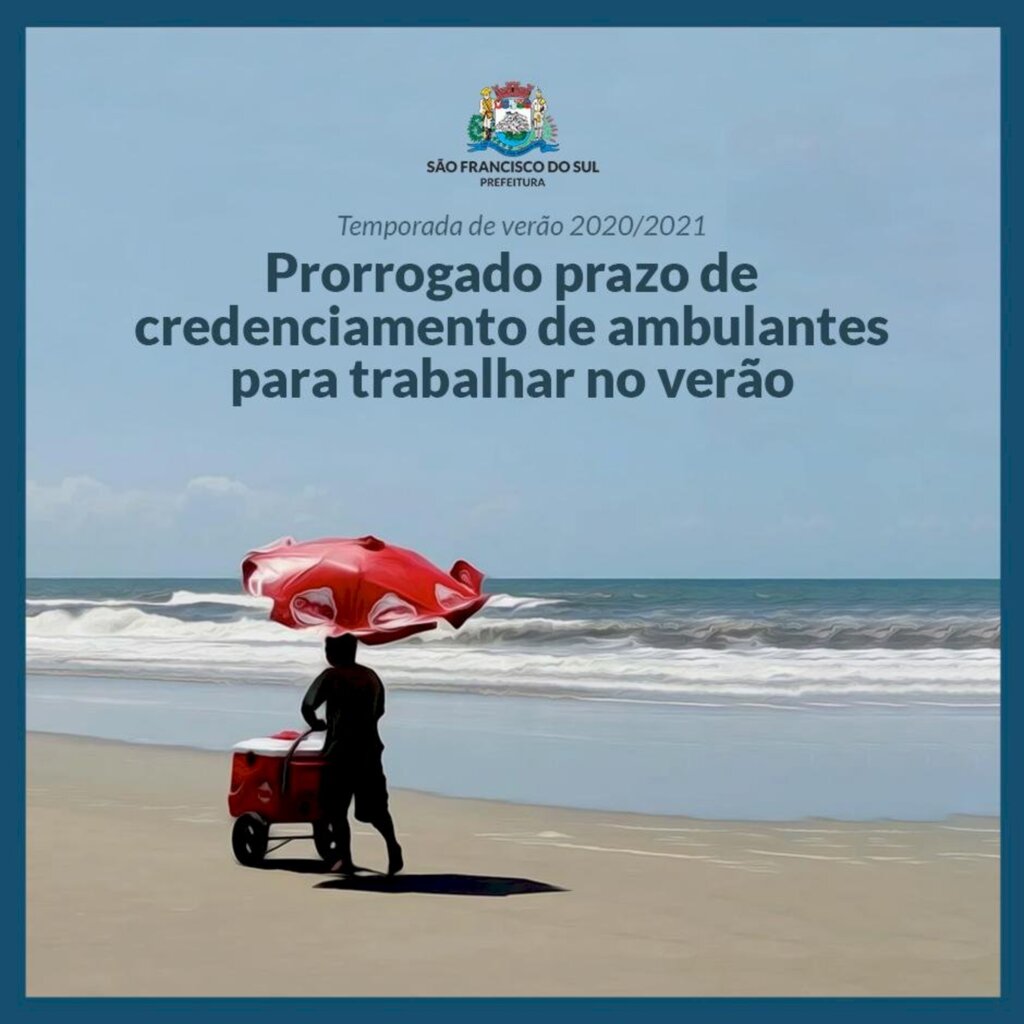 Prorrogado prazo de credenciamento de ambulantes para trabalhar no verão