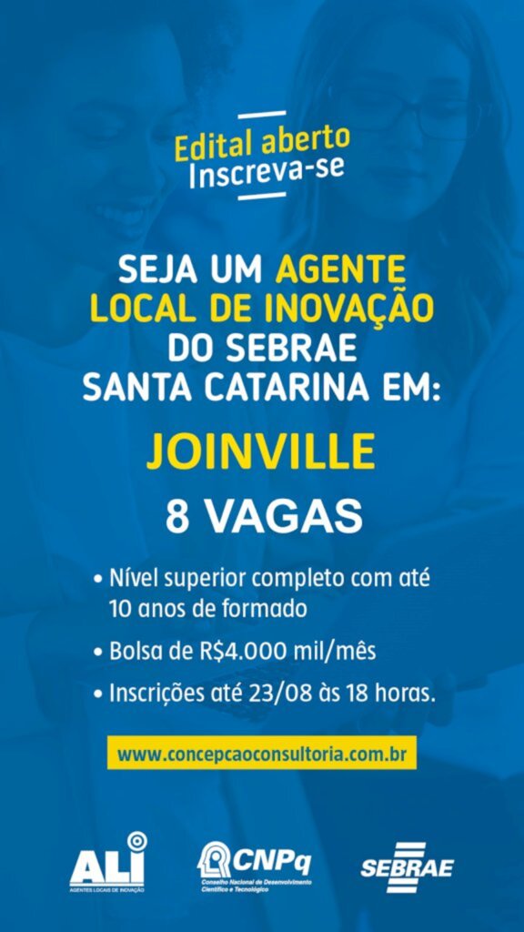 Sebrae/SC seleciona profissionais para projeto de inovação na região Norte