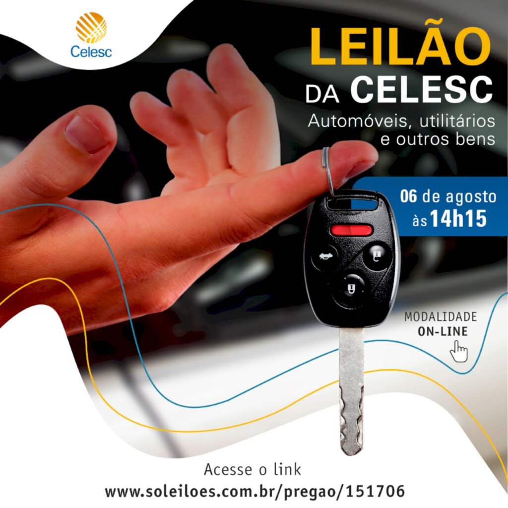 Celesc promove leilão de veículos leves e utilitários