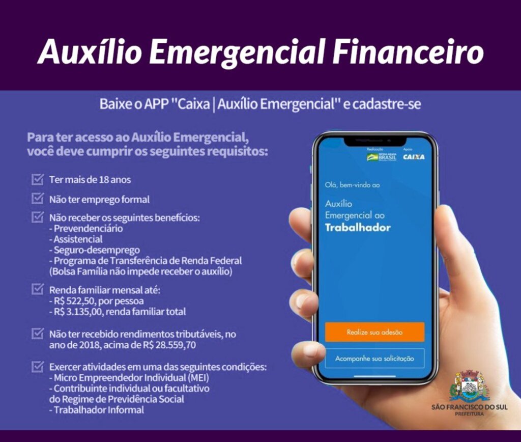 Auxílio emergencial já pode ser solicitado por site ou aplicativo da Caixa