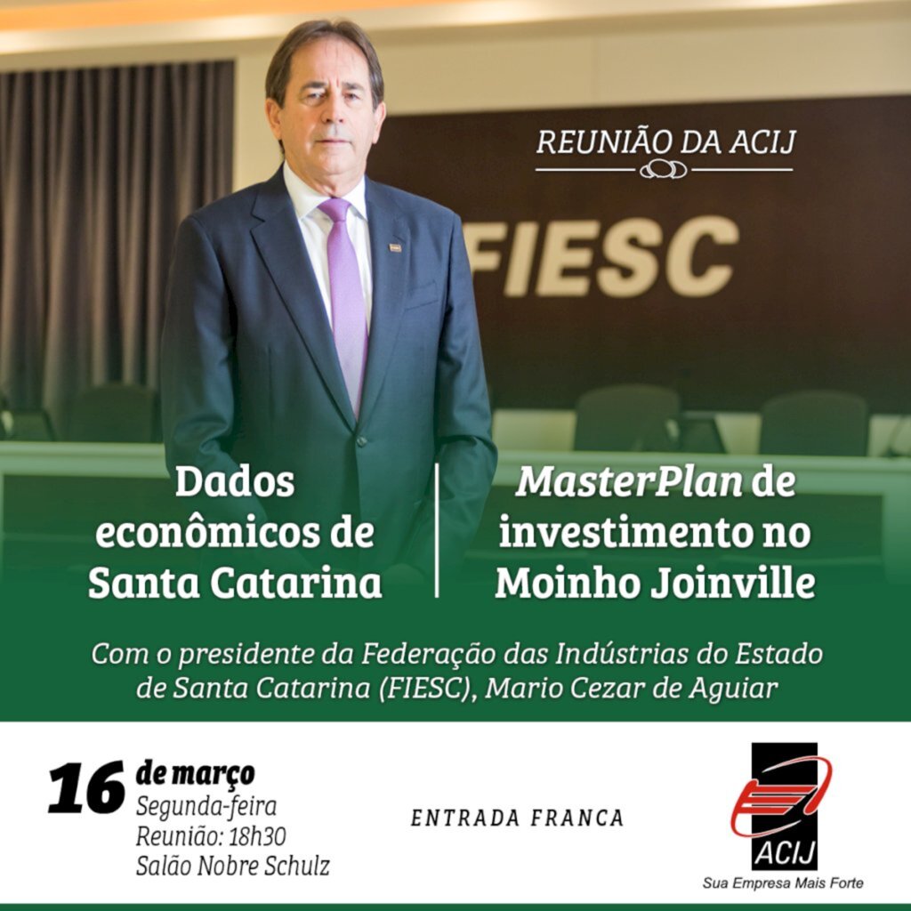 Presidente da FIESC apresenta dados econômicos de SC e os investimentos no Moinho Joinville