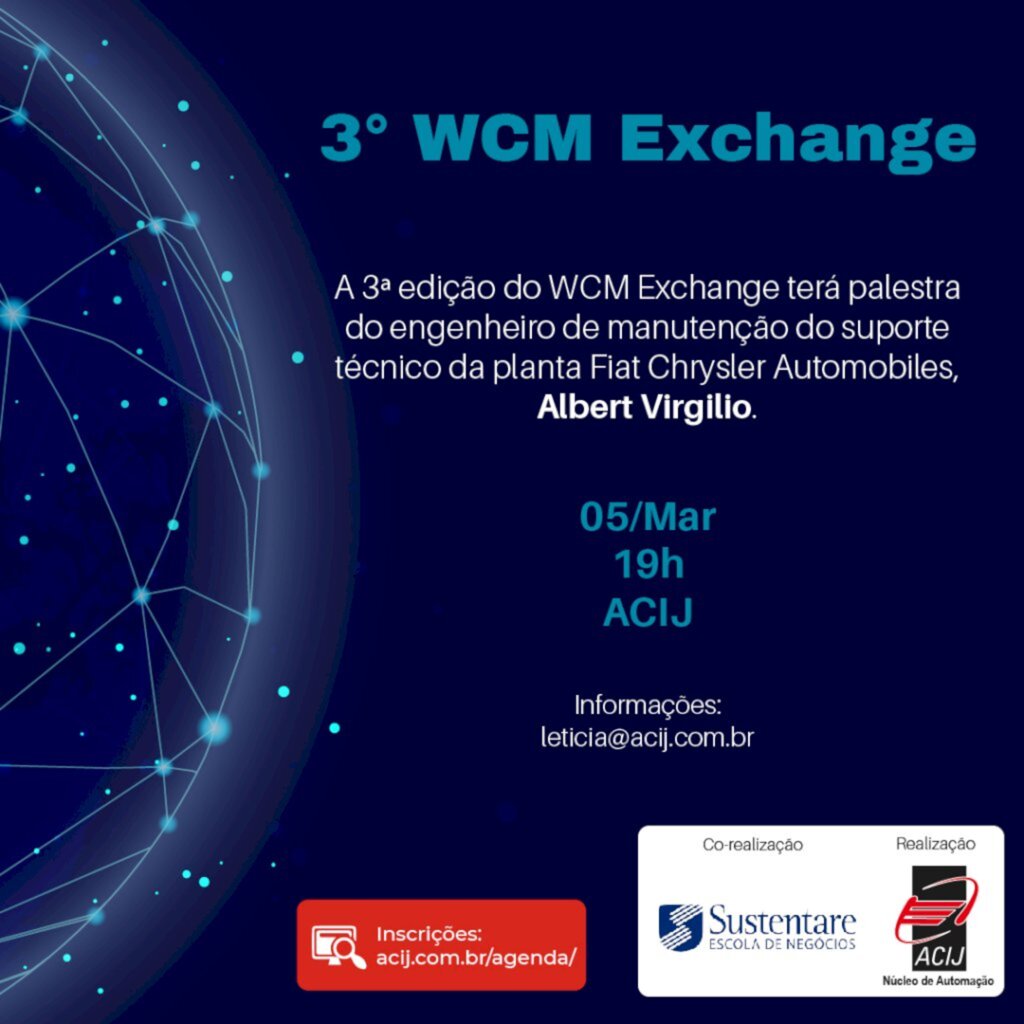 3° WCM Exchange contará com palestrante que atua na Fiat Chrysler Automobiles