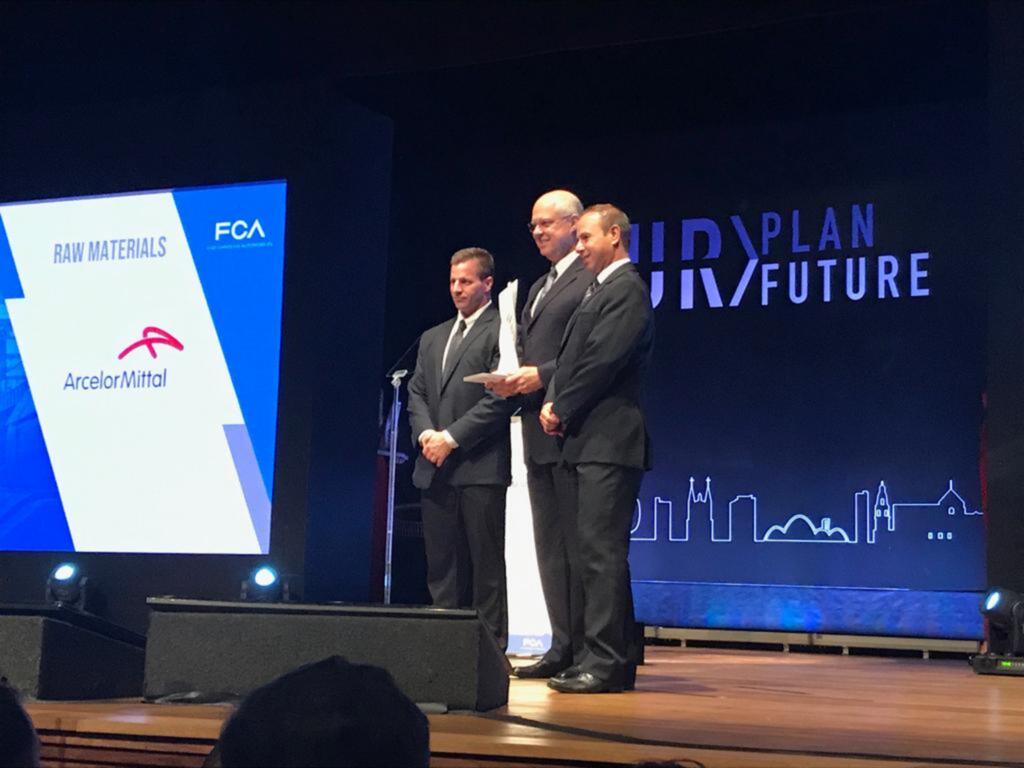 ArcelorMittal é premiada como Melhor Fornecedora pela FCA América Latina