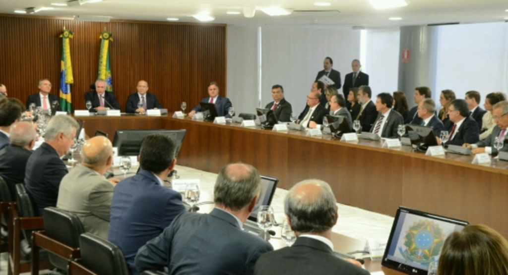 Jaqueline Noceti-Secom - Governadores foram recebidos também pelo presidente em exercício Michel Temer - Brasília, 20/06/2016