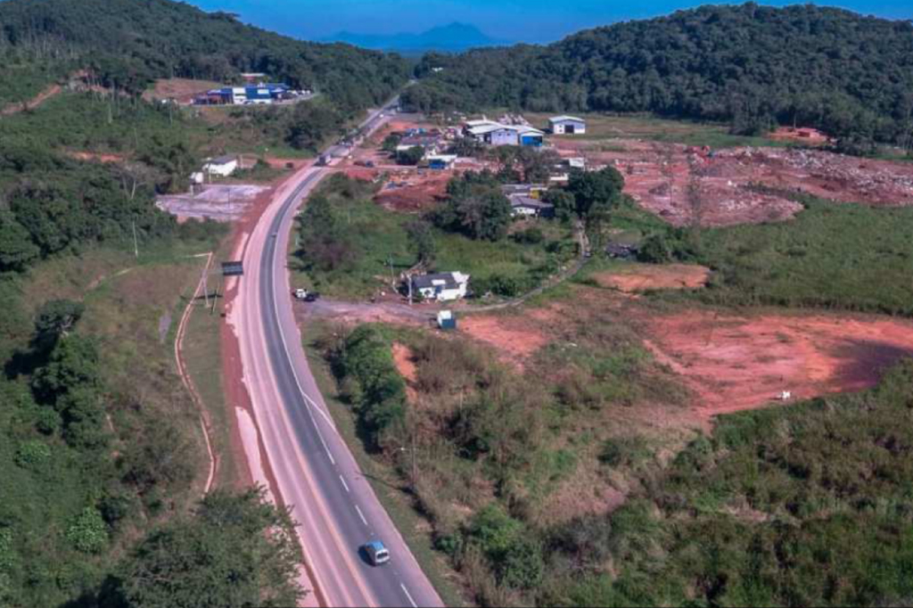 Divulgação/FIESC - Estudo da FIESC sinaliza que obras do trecho entre os kms 36,7 e 40 da rodovia não foram iniciadas