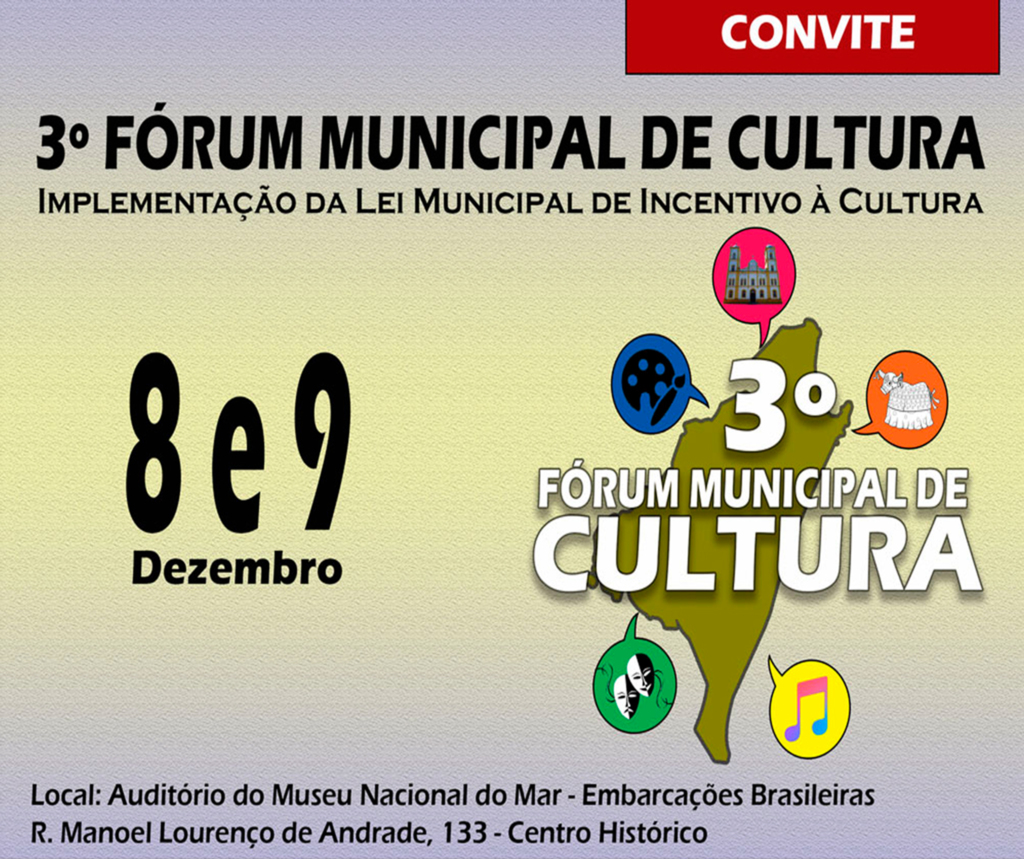 Fórum discute sobre a implementação da Lei Municipal de Incentivo à Cultura neste fim de semana