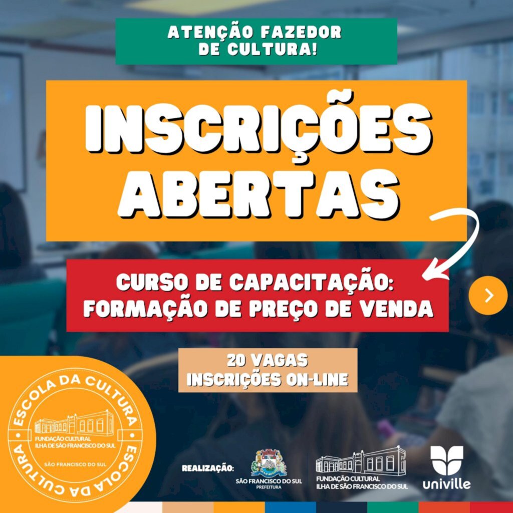 Inscrições abertas para a Escola da Cultura de SFS