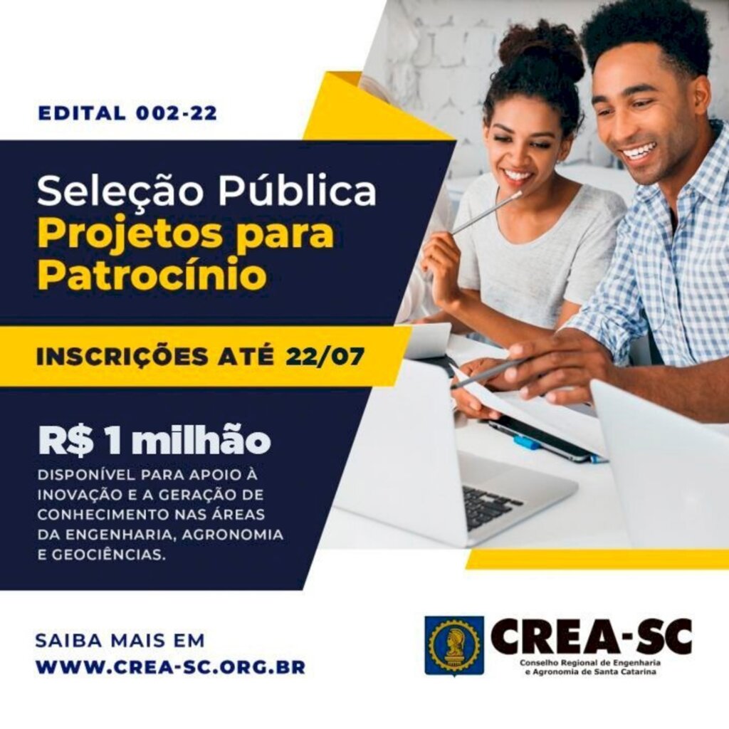 CREA abre edital público para patrocínio de eventos e projetos técnico-científicos