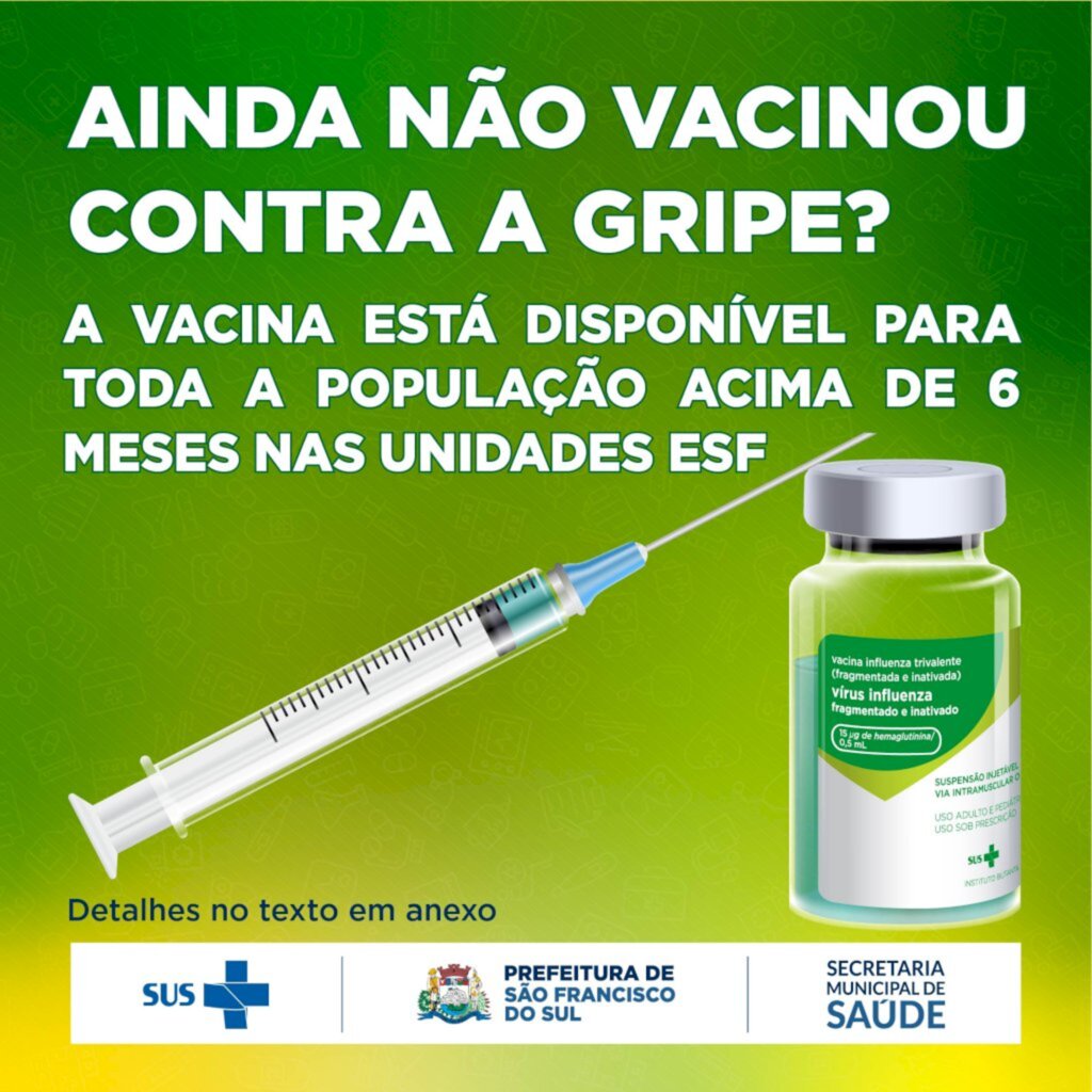 Ainda dá tempo de vacinar contra a Gripe