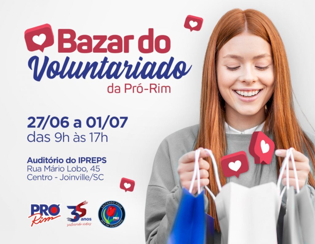 Voluntariado da Pró-Rim realiza bazar para ajudar pacientes renais