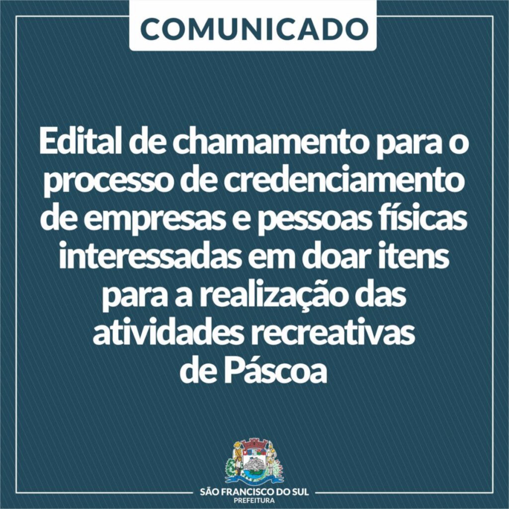 Pessoas físicas e jurídicas podem doar itens para atividades de Páscoa